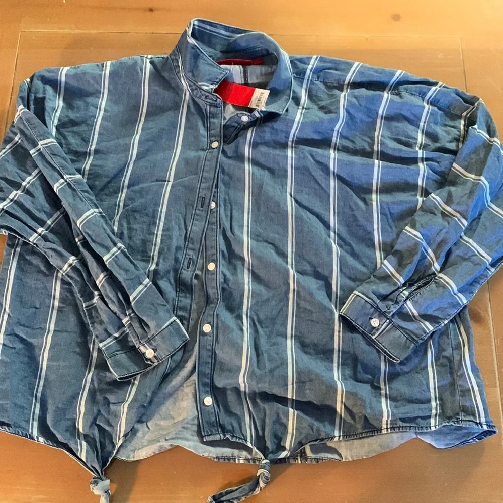 Striped denim shirt size extra large - Picture 1 of 1